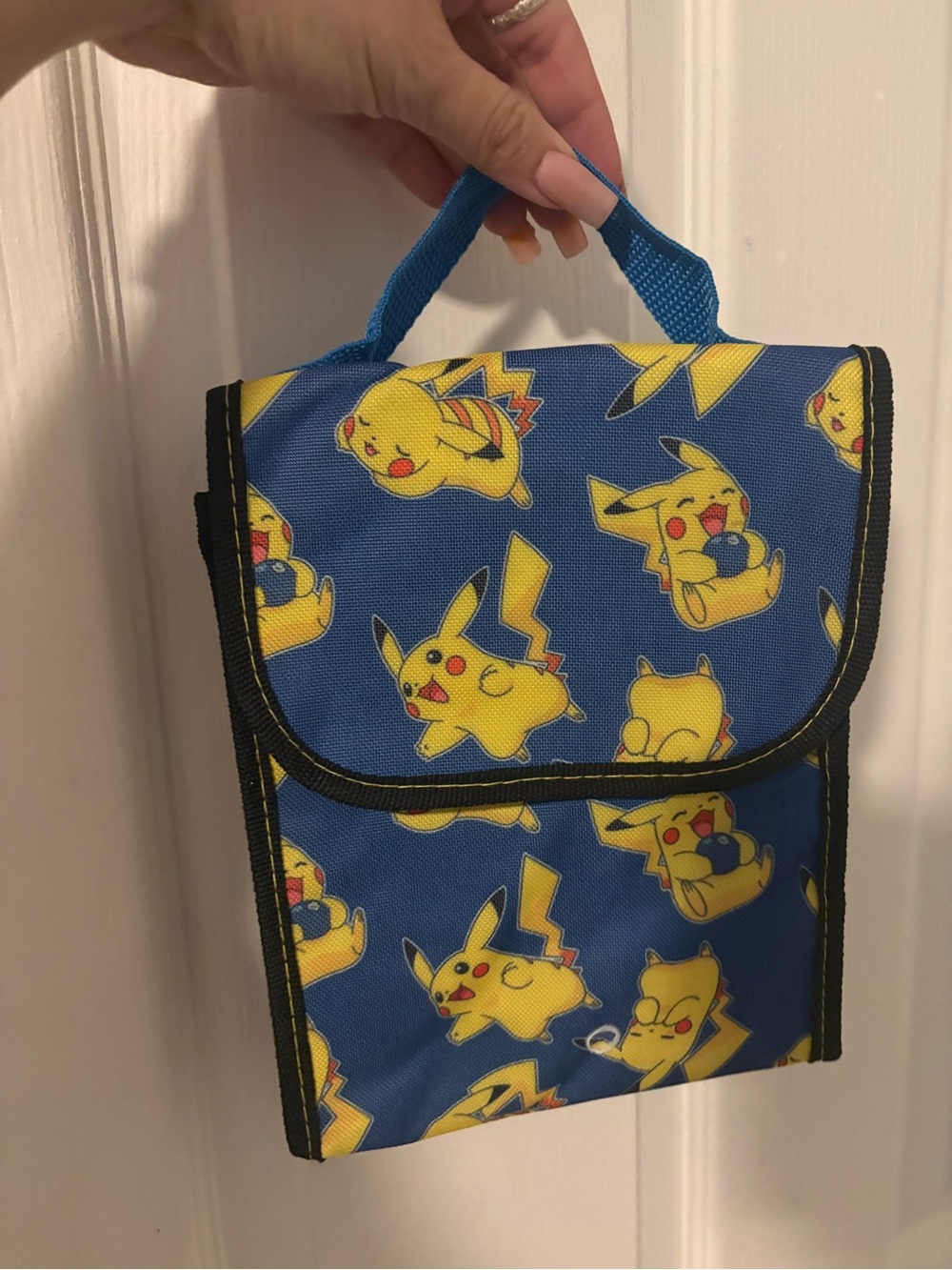 Pokemon Pikachu Lunch Tote vintage - Blue & Yellow